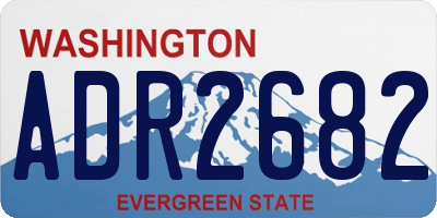 WA license plate ADR2682
