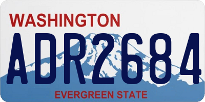 WA license plate ADR2684