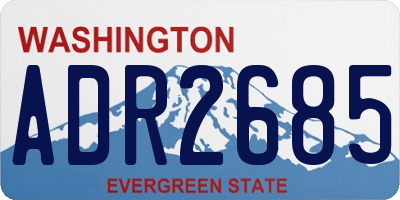 WA license plate ADR2685