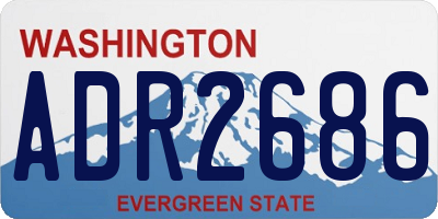 WA license plate ADR2686