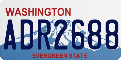 WA license plate ADR2688