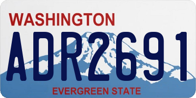 WA license plate ADR2691