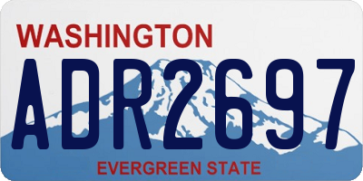 WA license plate ADR2697