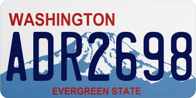 WA license plate ADR2698