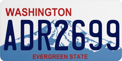 WA license plate ADR2699