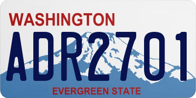 WA license plate ADR2701
