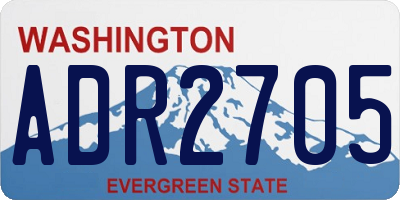 WA license plate ADR2705