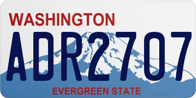 WA license plate ADR2707