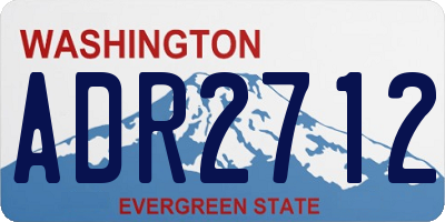 WA license plate ADR2712