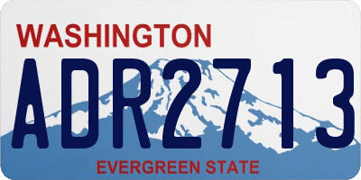 WA license plate ADR2713