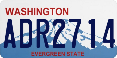 WA license plate ADR2714