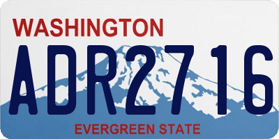 WA license plate ADR2716