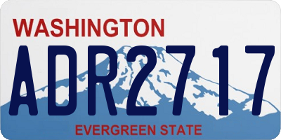 WA license plate ADR2717