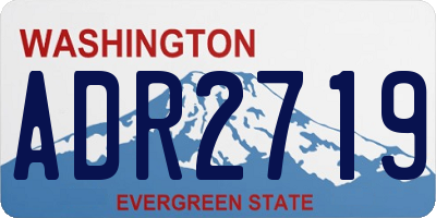 WA license plate ADR2719