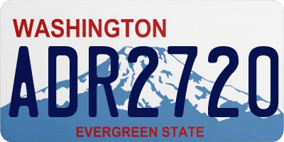 WA license plate ADR2720