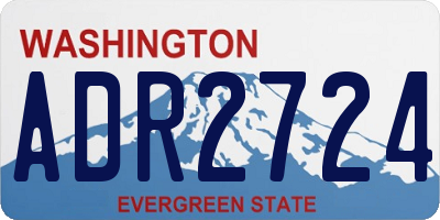WA license plate ADR2724