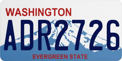 WA license plate ADR2726