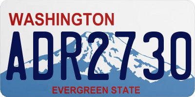 WA license plate ADR2730