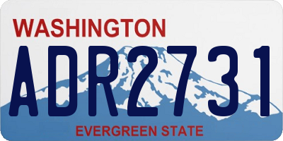 WA license plate ADR2731