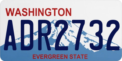 WA license plate ADR2732