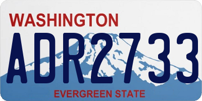 WA license plate ADR2733