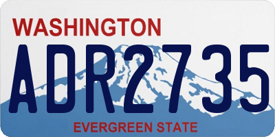 WA license plate ADR2735