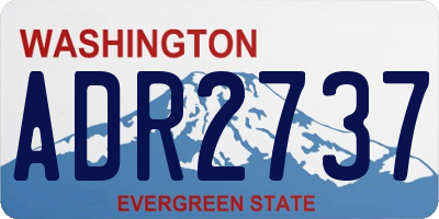 WA license plate ADR2737