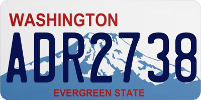 WA license plate ADR2738