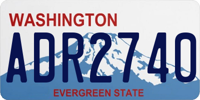 WA license plate ADR2740