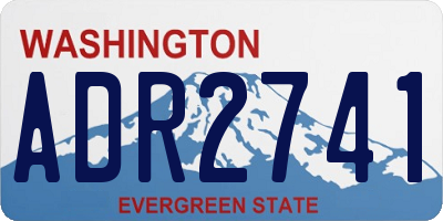 WA license plate ADR2741