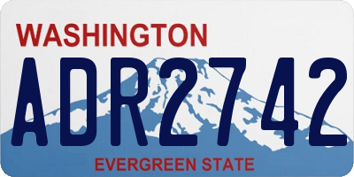 WA license plate ADR2742