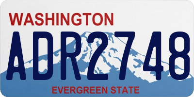 WA license plate ADR2748