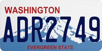 WA license plate ADR2749