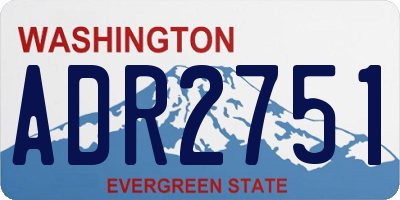WA license plate ADR2751