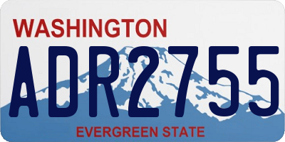 WA license plate ADR2755