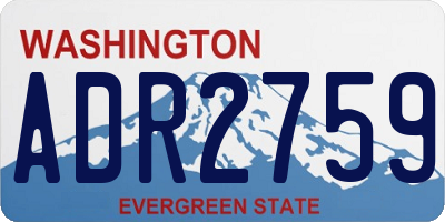 WA license plate ADR2759