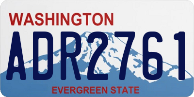 WA license plate ADR2761