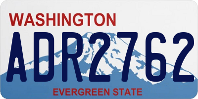 WA license plate ADR2762