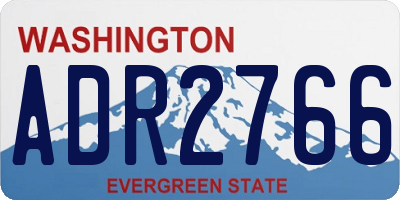 WA license plate ADR2766