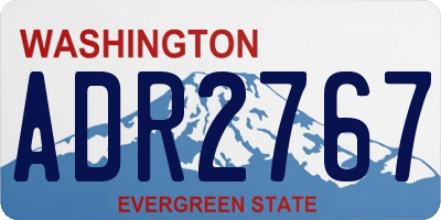 WA license plate ADR2767