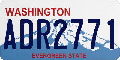 WA license plate ADR2771
