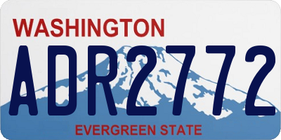 WA license plate ADR2772