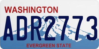 WA license plate ADR2773