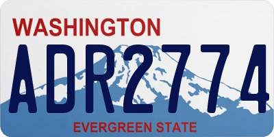 WA license plate ADR2774