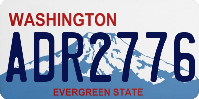 WA license plate ADR2776