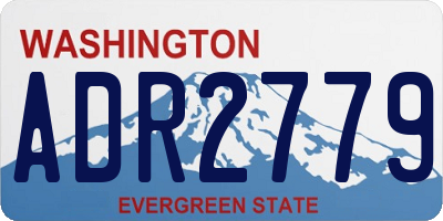 WA license plate ADR2779