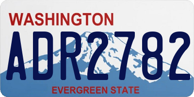 WA license plate ADR2782