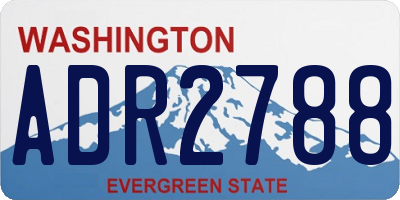 WA license plate ADR2788