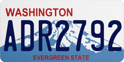 WA license plate ADR2792