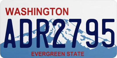 WA license plate ADR2795